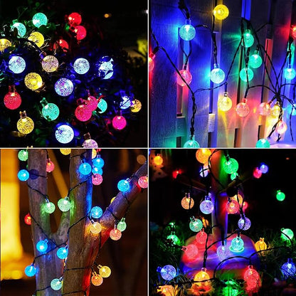 Jedavai Solar String Lights Outdoor 2 Pack 200 Led 80FT Multi-Color Crystal - Image 2