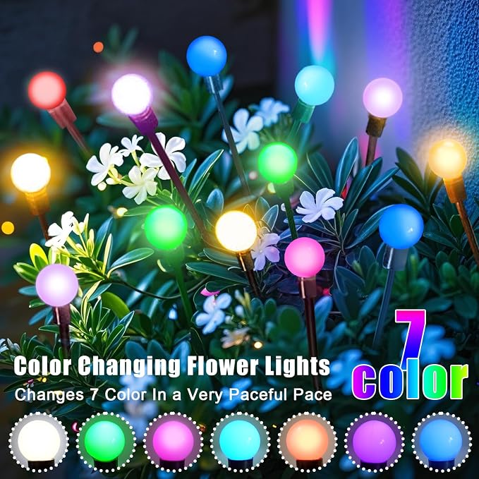 NBQQ Solar Garden Lights Outdoor, Swaying Light Waterproof Solar Lights Outdoor - Image 3
