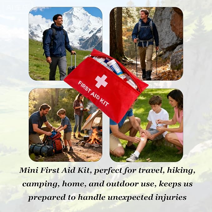 QCWN 6 Pack Empty First Aid Bag Mini Medical Kit Pouch Small Travel Emergency - Image 6