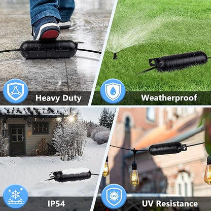 Outdoor Extension Cord Cover, NineLeaf IP54 4PK Small Weatherproof Extension - Image 8