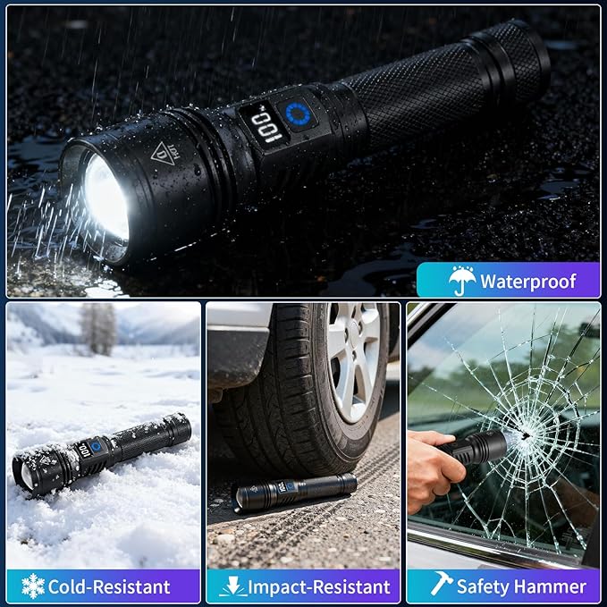 Rechargeable Flashlights High Lumens 2Pack, 5Modes Super Bright Flashlight - Image 5