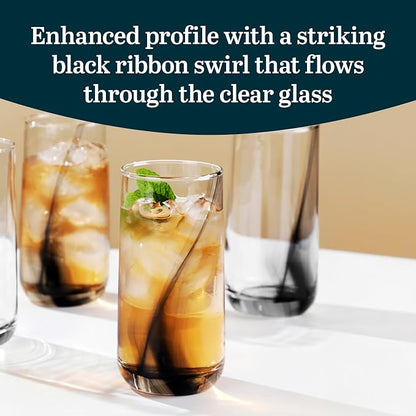 Libbey Ascent Black Ribbon 16 Piece Tumbler and Rocks Glass Set - Image 4