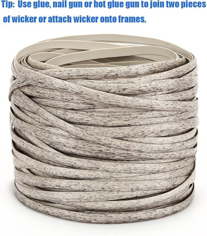 Lahpivieh 120 Ft Wicker Repair Kit, Plastic Wicker Material, Faux Rattan - Image 5