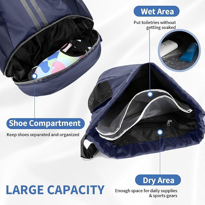 JELUTAR Drawstring Backpack Gym Bag - Image 6
