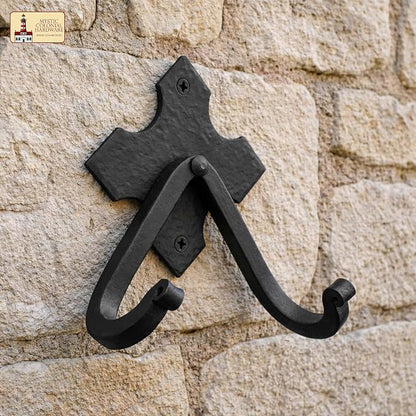 Mystic Colonial Rustic Cast Iron Wall Hooks, Heavy Duty Retro Utility Hooks - Image 2