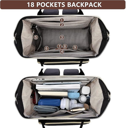 Focdod Laptop Backpack for Women, 17 Inch Work Business Backpacks Purse - Image 2