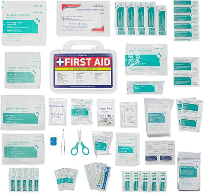First Aid Kit - Wall Mount Back Option, 130 Pieces, Durable Hard Case - First - Image 4