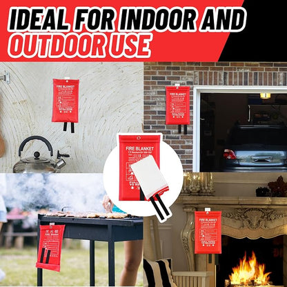 45 Pcs Emergency Fire Blankets for Home and Kitchen 40x40 Inch 15 Fiberglass - Image 5