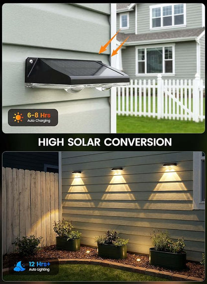 Brightown 4 Pack Solar Lights Outdoor Waterproof, Color Changing Solar Fence - Image 3