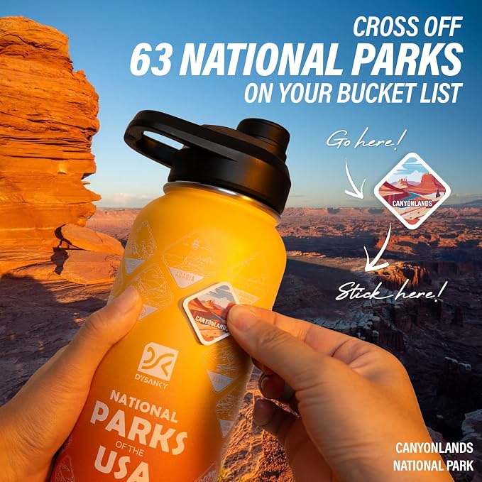 DYSANKY National Parks Water Bottle – 32 oz Insulated Stainless Steel Bottle - Image 3