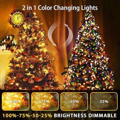 JMEXSUSS 200 LED Christmas String Lights Outdoor Waterproof, 66ft Color - Image 2