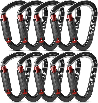 FVW Auto Locking Rock Climbing Carabiner Clips, Professional 25KN Heavy Duty by FVWELECTRICLUNCHBOX