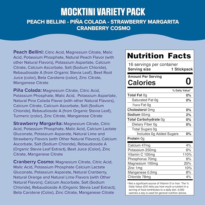 Ultima Replenisher Daily Electrolyte Powder – Mocktini Variety Pack, 16 - Image 3