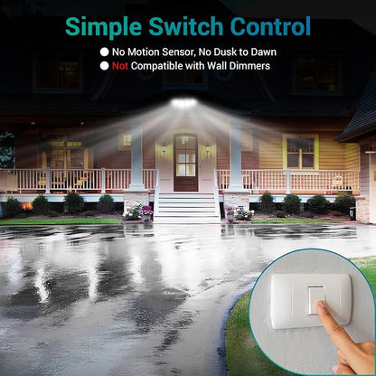 USTELLAR 100W 10000lm Floods Light Outdoor, Switch Controlled LED Security - Image 5