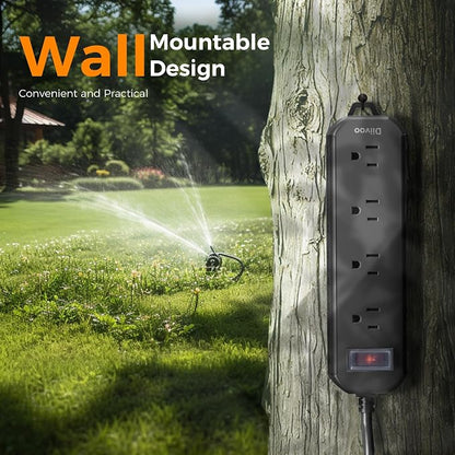 Outdoor Power Strip Weatherproof, 50 FT Extension Cord, Diivoo Waterproof Surge - Image 7