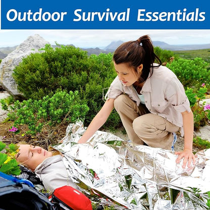 20 Pcs Emergency Mylar Thermal Blanket, High Reflectivity Survival Blanket - Image 3