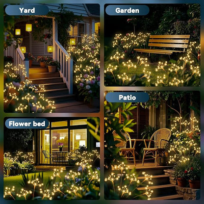 Solar Garden Lights 2 Pack Waterproof Solar Swaying Starburst Light Outdoor - Image 6