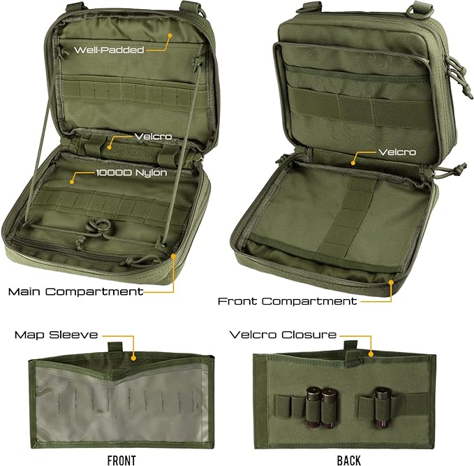 WYNEX Tactical Molle Admin Pouch of Double Layer Design, Admin Pouches Molle - Image 4