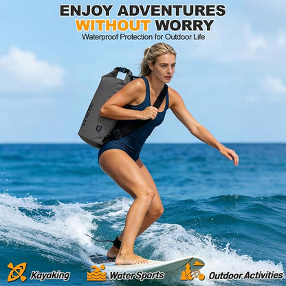 Waterproof Dry Bag, 5L/10L/20L/30L/40L Roll Top Lightweight Storage Backpack - Image 7