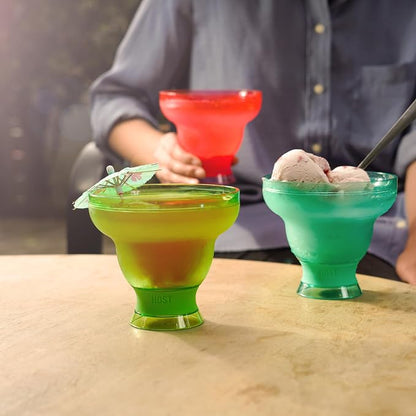 HOST FREEZE Margarita Cocktail Glasses, Frozen Cup Double Wall Plastic - Image 9