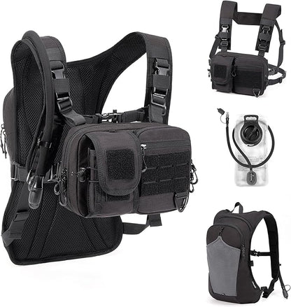 2-in-1 Hydration Backpack & Tactical Chest Pack by CLTAC