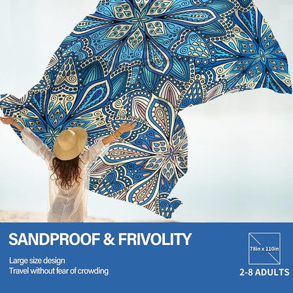 Famstar Beach Blanket Oversized Extra Large78 X 110", Waterproof Sandproof - Image 4