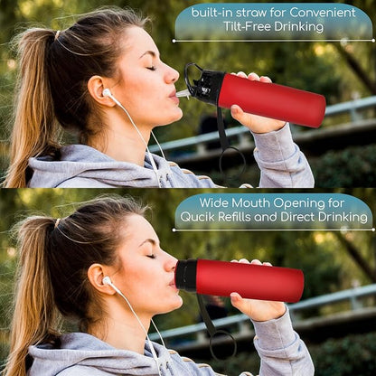 Collapsible Water Bottles 15oz, Odorless BPA-Free Silicone, Leak-Proof Foldable - Image 7