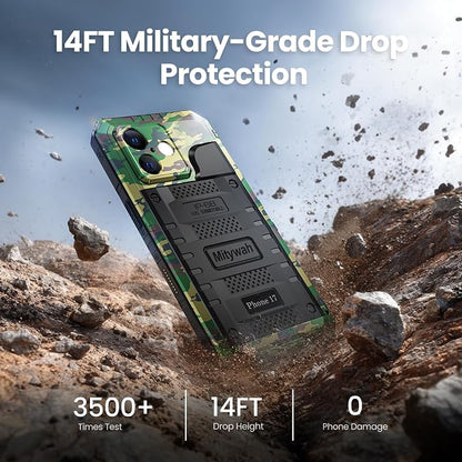 Mitywah Waterproof Case for iPhone 17, Rugged Metal Case - Image 4