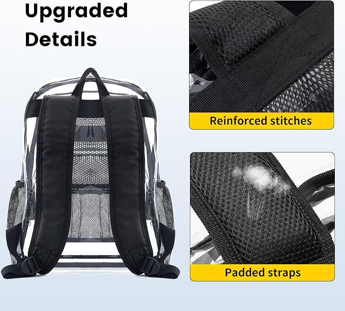 Vorspack Clear Backpack Heavy Duty PVC Transparent Backpack - Image 6