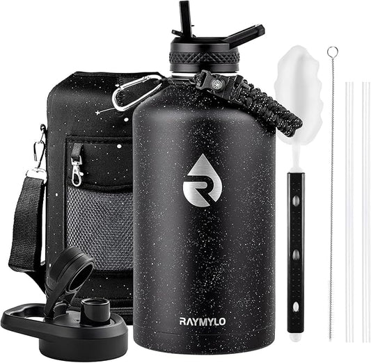 RAYMYLO 128oz Insulated Water Bottle, Triple Wall Vacuum Stainless Steel Water by RAYMYLO