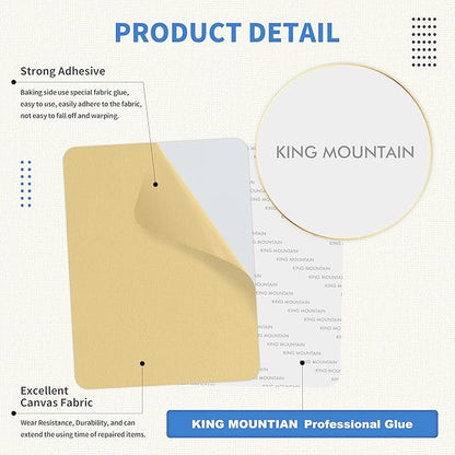 KING MOUNTAIN Canvas Repair Patch 9 x11 Inch 4 Pcs Self-Adhesive Waterproof - Image 3