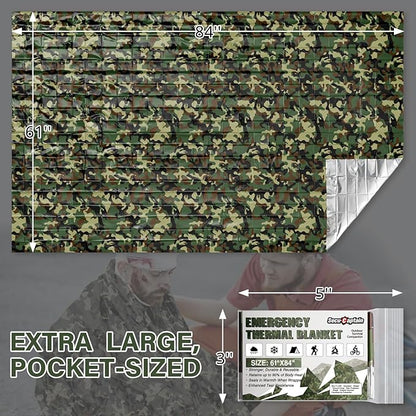 SecuCaptain Survival Emergency Thermal Blankets: Thicken 28um Space Mylar - Image 3