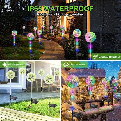WdtPro Solar Lights Outdoor Garden Decor, 6 Pack Solar Flower Lights, 2 Modes - Image 5