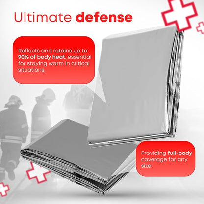Mylar Emergency Thermal Blankets – Large 54” x 84” Silver Survival Blankets - Image 4
