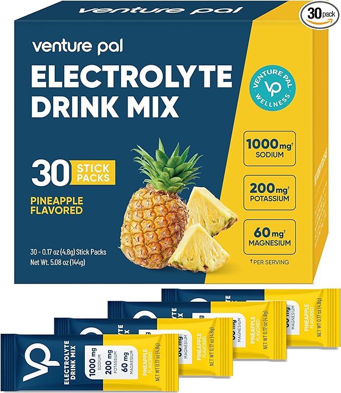 Venture Pal High Sodium Sugar Free Electrolytes Powder Packet, Zero Calories by VenturePal