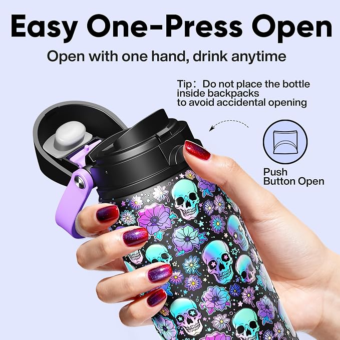 Insulated Water Bottle with Straw - Image 4