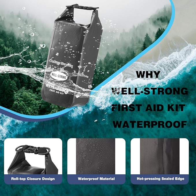 Boat First Aid Kit Waterproof, WELL-STRONG Marine Emergency Kit - Image 2