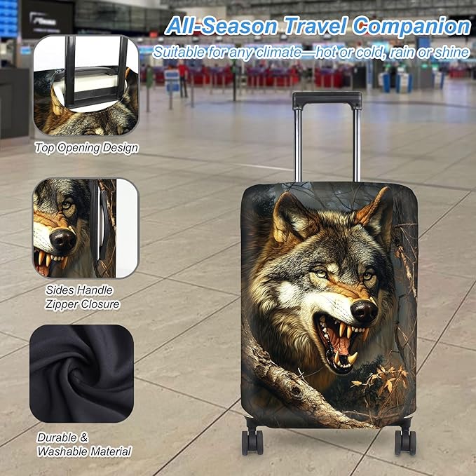 Luggage Cover Protector for 19-20 Inch Suitcases, TSA Approved Elastic Travel - Image 3