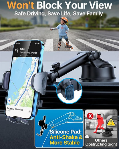 HTU 【98+LBS Strongest Suction & Military-Grade】 Ultimate Car Phone Mount【Patent - Image 2