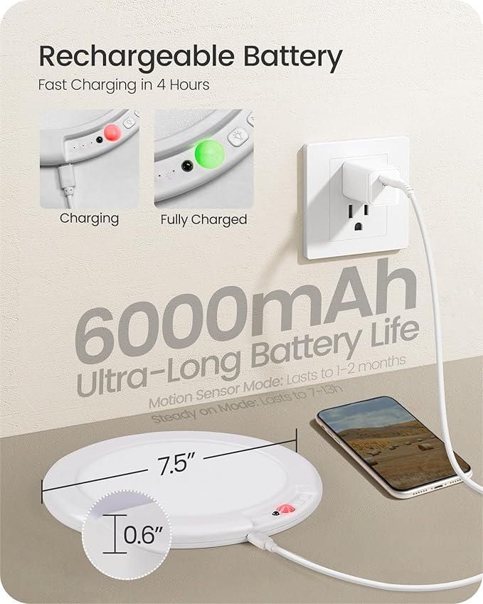 Rechargeable Motion Sensor Ceiling Light - Image 3