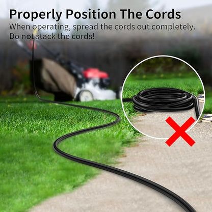 HUANCHAIN Indoor Outdoor Black Extension Cord 100 ft Waterproof, 16/3 Gauge - Image 6