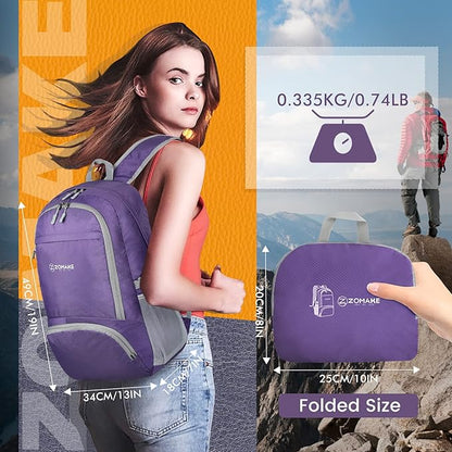 ZOMAKE Lightweight Packable Backpack 30L - Image 2