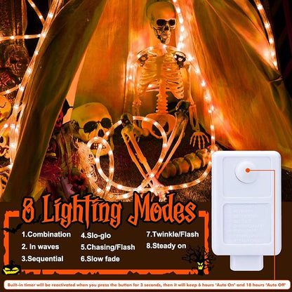 50ft LED Rope Lights Outdoor, 360 LED Connectable and Flexible Tube Lights - Image 2