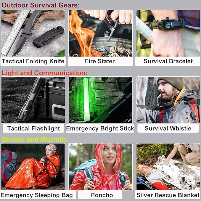 First Aid Kit, Survival Gear Outdoor Tactical Gear Set Military Grade Molle - Image 6