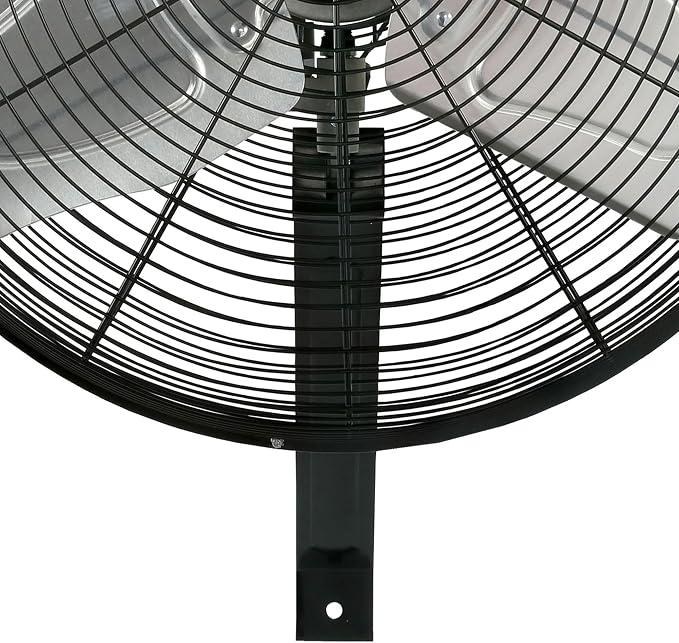 Hurricane Pro Commercial Grade Oscillating Metal Wall Mount Fan w/ 3 Speeds - Image 8