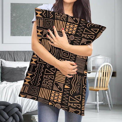 African Ethnic Pattern Throw Pillow Covers Set of 2 Queen Size Abstract Tribal - Image 7