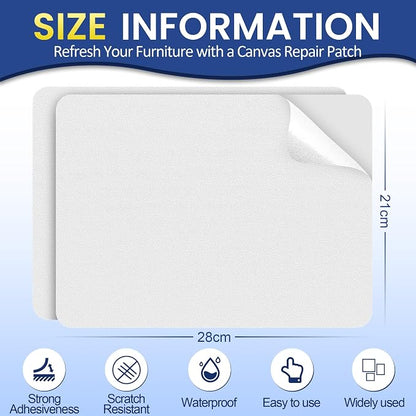 Self-Adhesive Canvas Repair Tape, 8.3" x 11" Waterproof Canvas Repair Patch - Image 2
