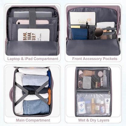Sinaliy Travel laptop Backpack for Women, Personal Item Size Flight Approved - Image 8