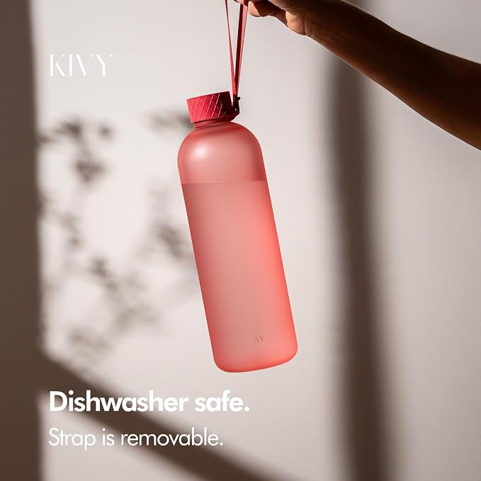 KIVY Large Water Bottle 50oz Fits Backpack & Cupholder - Image 3