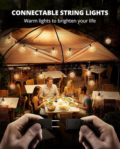 VIPAR Outdoor String Lights, 30FT 13 G40 Bulbs Patio Lights Outdoor Waterproof - Image 4